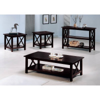 Coaster Furniture 5909 3-piece Occasional Table Set Deep Merlot